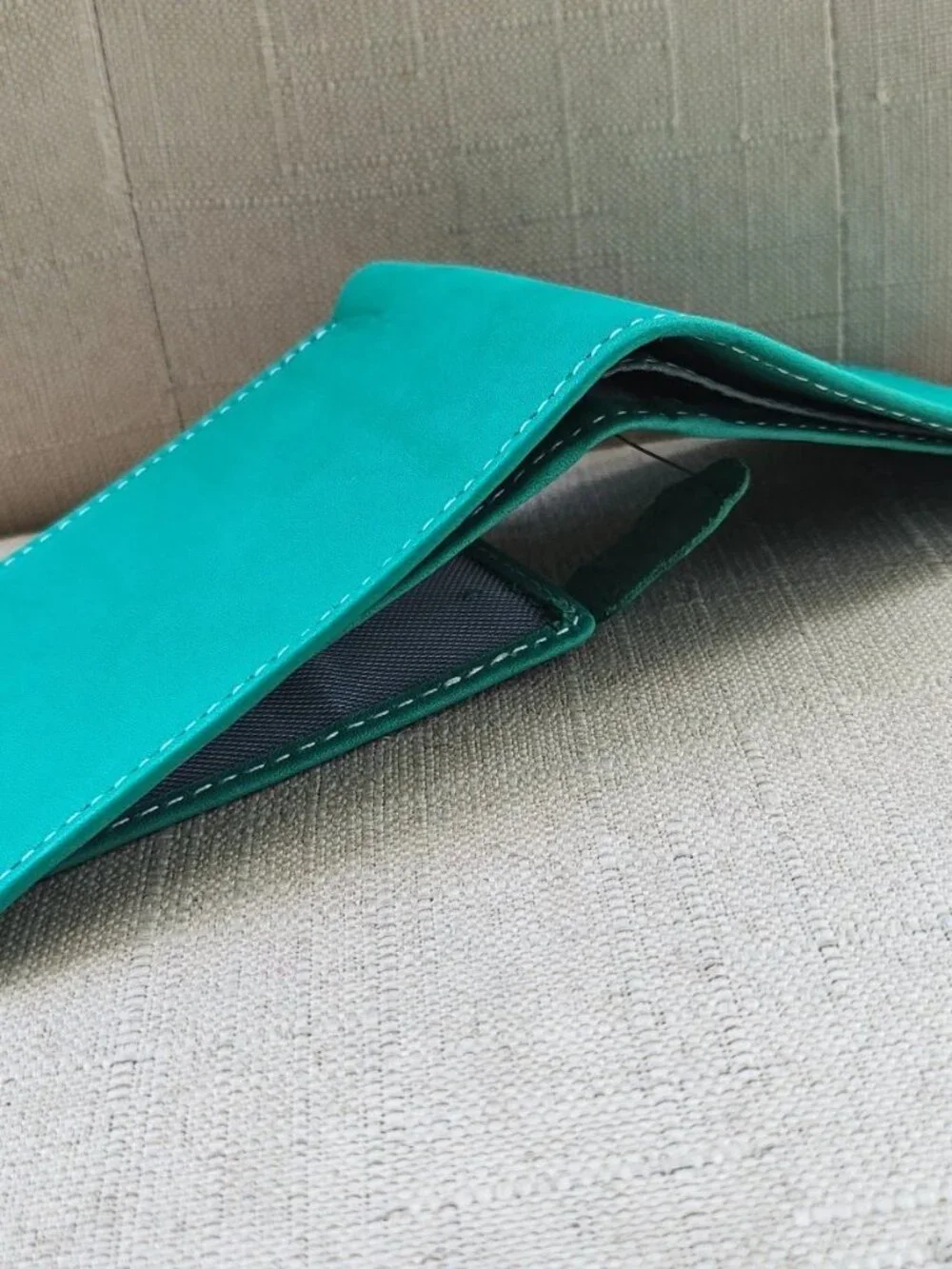 Green Wallet Genuine Leather Bifold Cardholder Billfold Purse Money Fold New
